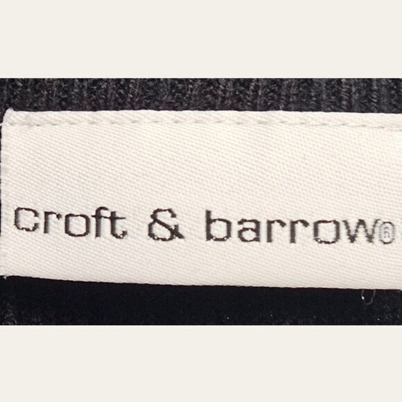 NWOT CROFT & BARROW Women's Black Metallic Sparkle Short Sleeve Sweater - Picture 8 of 12